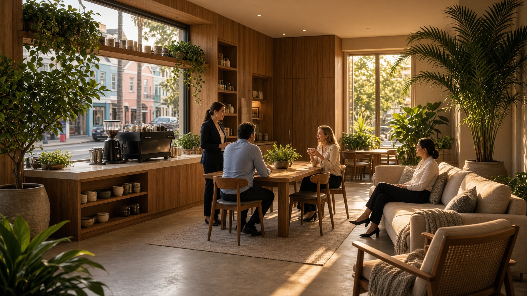 Nook Cafe and resident lounge on the ground floor